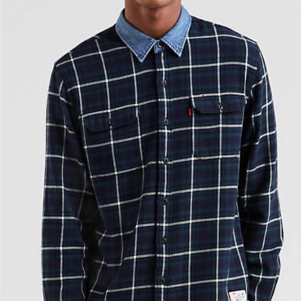 Levi’s Fresh Leaves Justin Timberlake Plaid Button Down